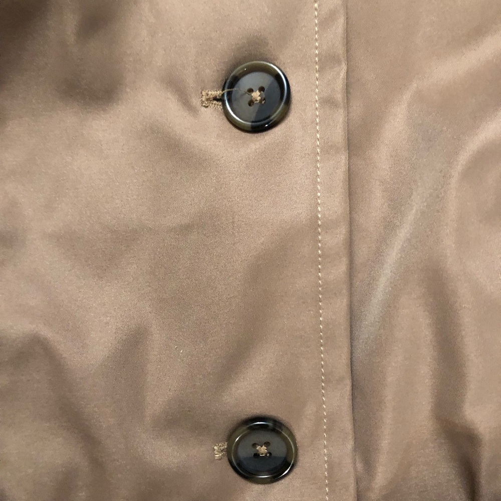 Plenty by Tracy Reese Corin Peplum Belted Brown Tan Trench Coat Jacket size S - Picture 6 of 16